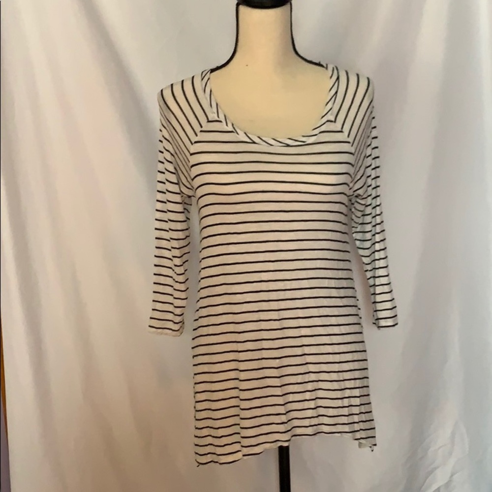 White and black stripped shirt